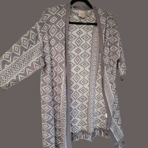 SKIES ARE BLUE Cardigan Tribal Southwestern Patterned  MEDIUM